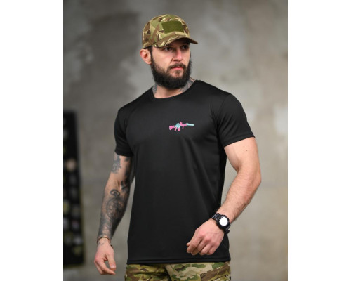 Тактична футболка SELION Gun black ТР6766
