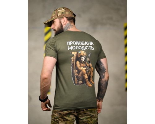 Тактична футболка SELION Молодість олива ТР6845