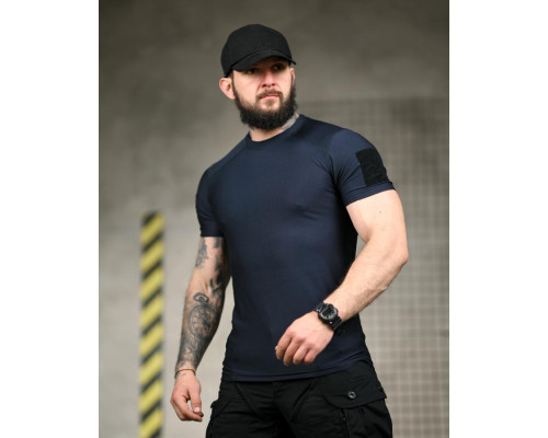 Тактична футболка (Compression Fit) синя ТР6914