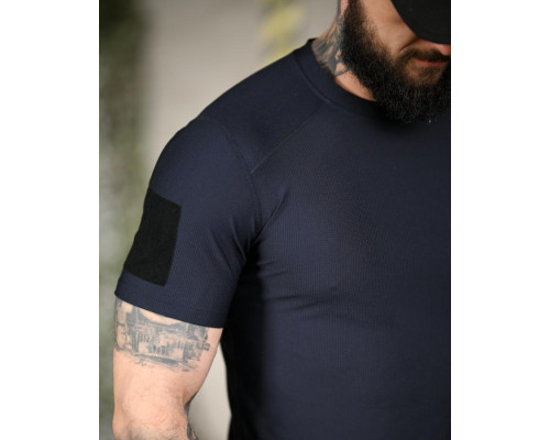 Тактична футболка (Compression Fit) синя ТР6914