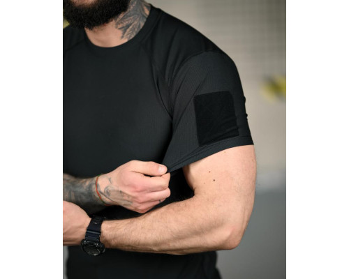 Тактична футболка (Compression Fit) чорна ТР6915