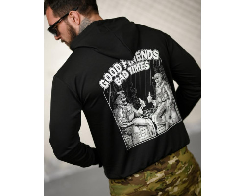 Мілітарі худі TRENASHFriends black ТР6029