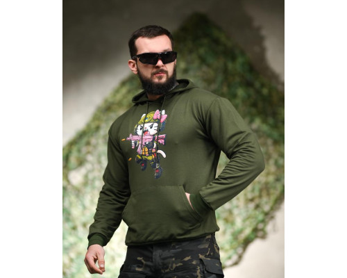 Мілітарі худі TRENASH warrior олива ТР6091