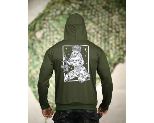Мілітарі худі TRENASH Only guns олива ТР6093
