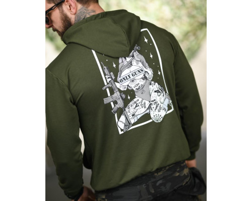 Мілітарі худі TRENASH Only guns олива ТР6093