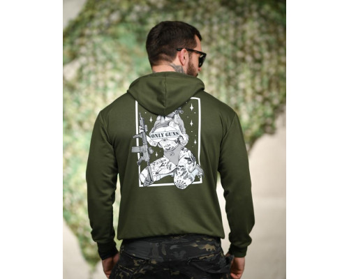 Мілітарі худі TRENASH Only guns олива ТР6093