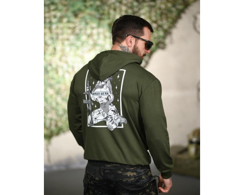 Мілітарі худі TRENASH Only guns олива ТР6093