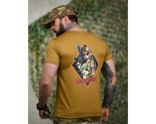 Тактична футболка SELION Just Don’t coyot ТР6214