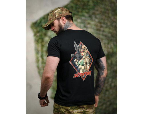 Тактична футболка SELION Just don’t black ТР6217