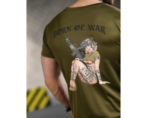 Тактична футболка BORN OF WAR woman oliva ВТ4712