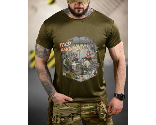 Тактична футболка BORN OF WAR ПТСР клаб oliva ВТ4718