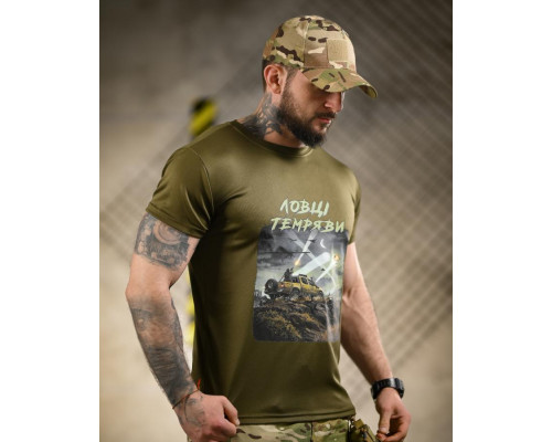 Тактична футболка BORN OF WAR Ловці темряви олива ВТ4719