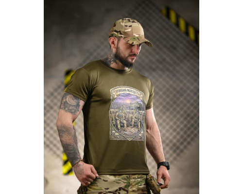 Тактична футболка BORN OF WAR Молодість олива ВТ4720