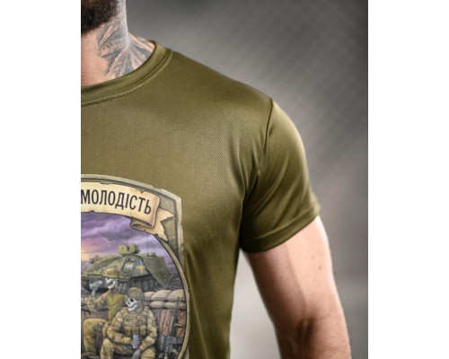 Тактична футболка BORN OF WAR Молодість олива ВТ4720