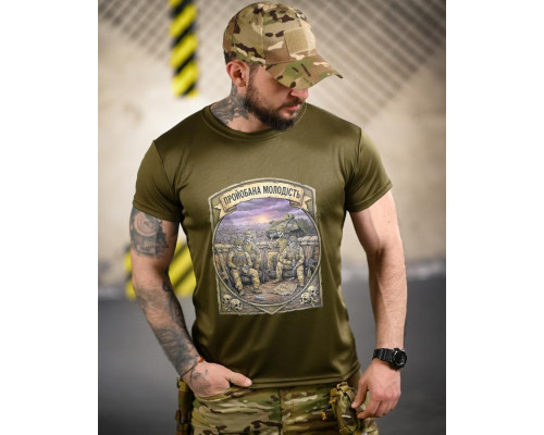Тактична футболка BORN OF WAR Молодість олива ВТ4720