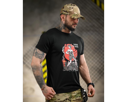 Тактична футболка Born of war black ВТ4722