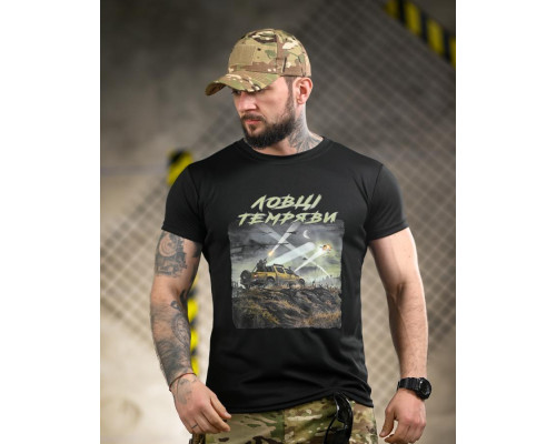 Тактична футболка BORN OF WAR Ловці темряви Black ВТ4724