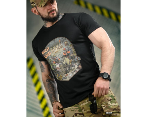Тактична футболка BORN OF WAR ПТСР клаб black ВТ4726