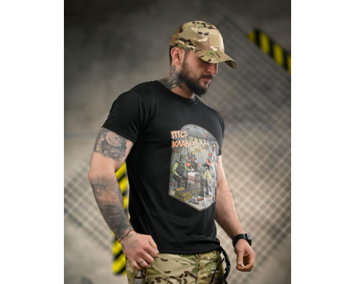 Тактична футболка BORN OF WAR ПТСР клаб black ВТ4726