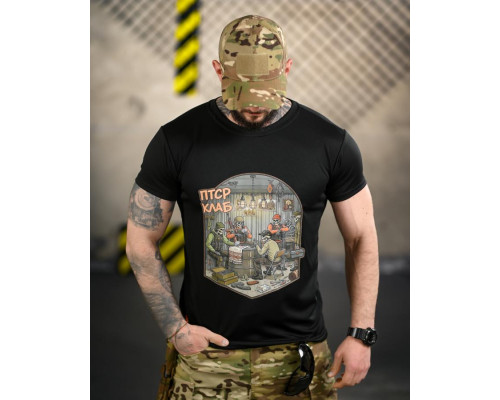 Тактична футболка BORN OF WAR ПТСР клаб black ВТ4726
