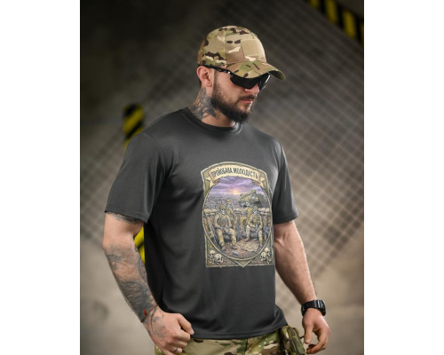 Тактична футболка BORN OF WAR Молодість grey ВТ4730