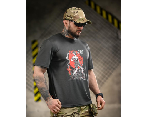 Тактична футболка Born of war grey ВТ4731