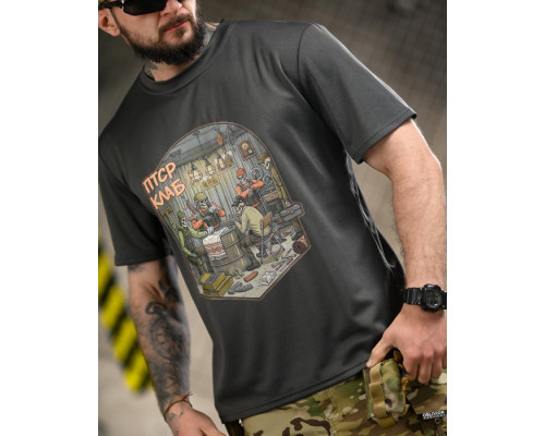 Тактична футболка BORN OF WAR ПТСР клаб grey ВТ4732