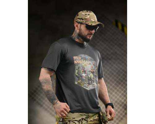 Тактична футболка BORN OF WAR ПТСР клаб grey ВТ4732