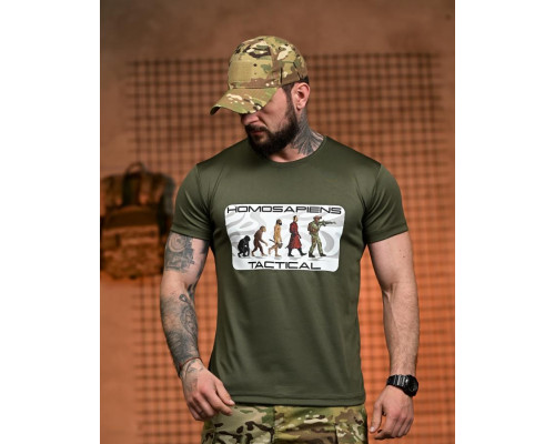 Тактична футболка SELION Tactical oliva РН2537