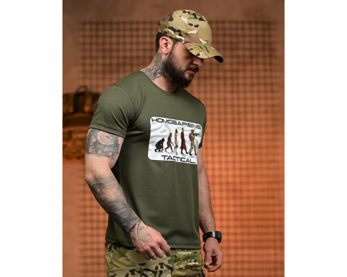 Тактична футболка SELION Tactical oliva РН2537