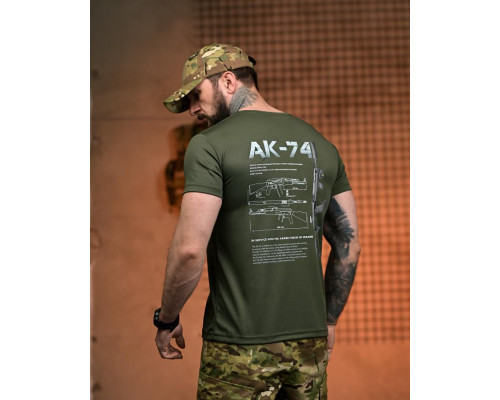 Тактична футболка SELION АК-74 олива РН2541