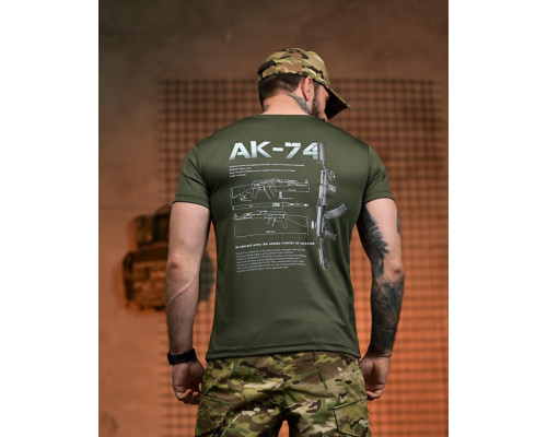 Тактична футболка SELION АК-74 олива РН2541