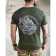 Tactical t-shirt SELION runes oliva TR6948