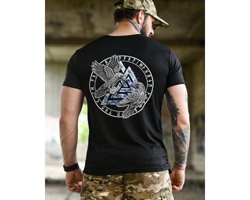 Тактична футболка SELION руни black ТР6949