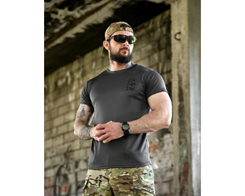 Футболка BORN OF WAR welcome to Ukraine grey ВТ4636