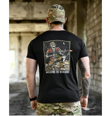 Футболка BORN OF WAR welcome to Ukraine black ВТ4637