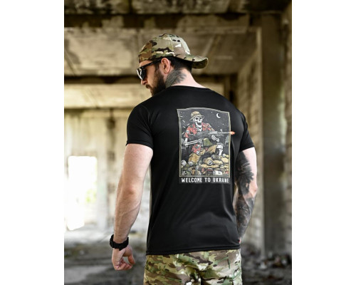 Футболка BORN OF WAR welcome to Ukraine black ВТ4637