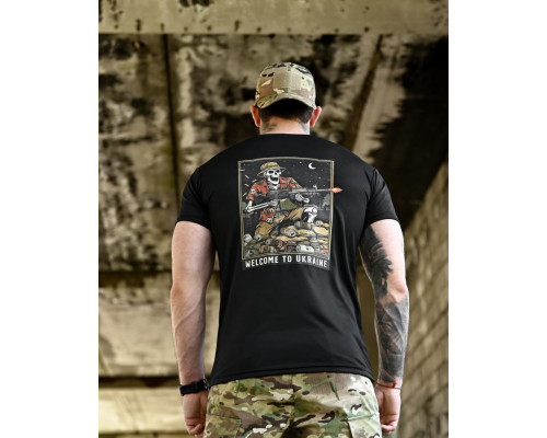 Футболка BORN OF WAR welcome to Ukraine black ВТ4637