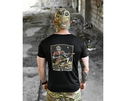 Футболка BORN OF WAR welcome to Ukraine black ВТ4637