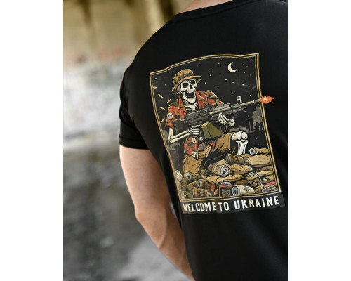 Футболка BORN OF WAR welcome to Ukraine black ВТ4637
