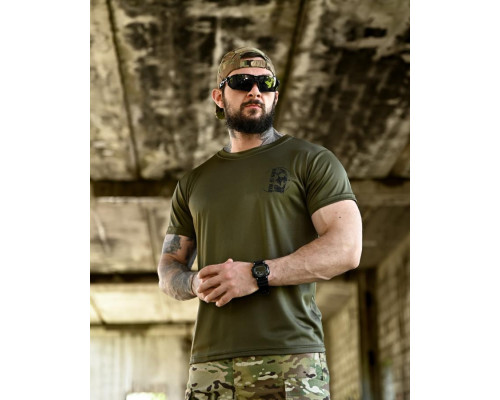 Футболка BORN OF WAR welcome to Ukraine олива   ВТ4639
