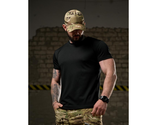Тактична футболка SELION Warning black ВТ4682