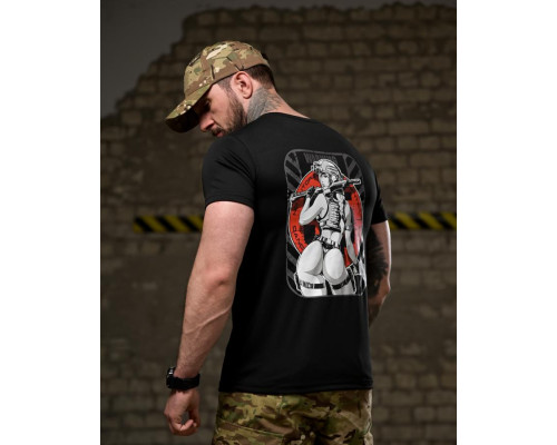 Тактична футболка SELION Warning black ВТ4682