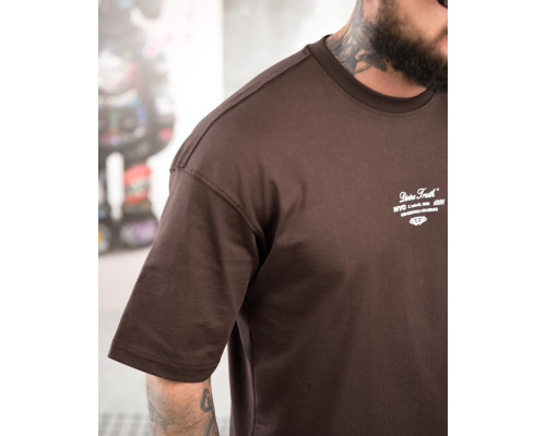 Футболка oversize NYC бордо ТР6871