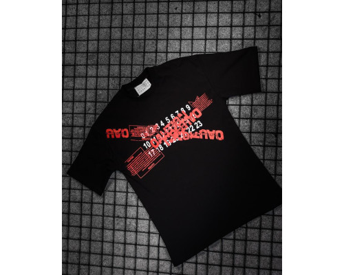 Футболка oversize maison margiela N.6 black ТР6883