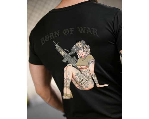 Тактична футболка BORN OF WAR woman black ВТ4712