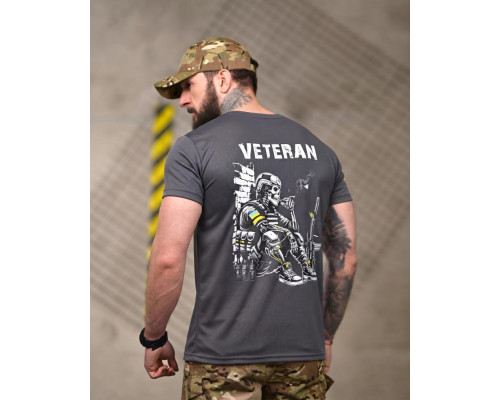 Тактична футболка SELION Veteran серая ДЛ7221