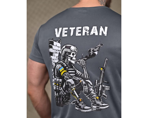 Тактична футболка SELION Veteran серая ДЛ7221