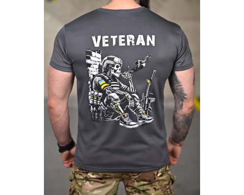 Тактична футболка SELION Veteran серая ДЛ7221