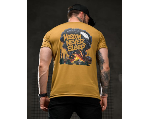 Тактична футболка SELION Never sleep coyot ВТ4672
